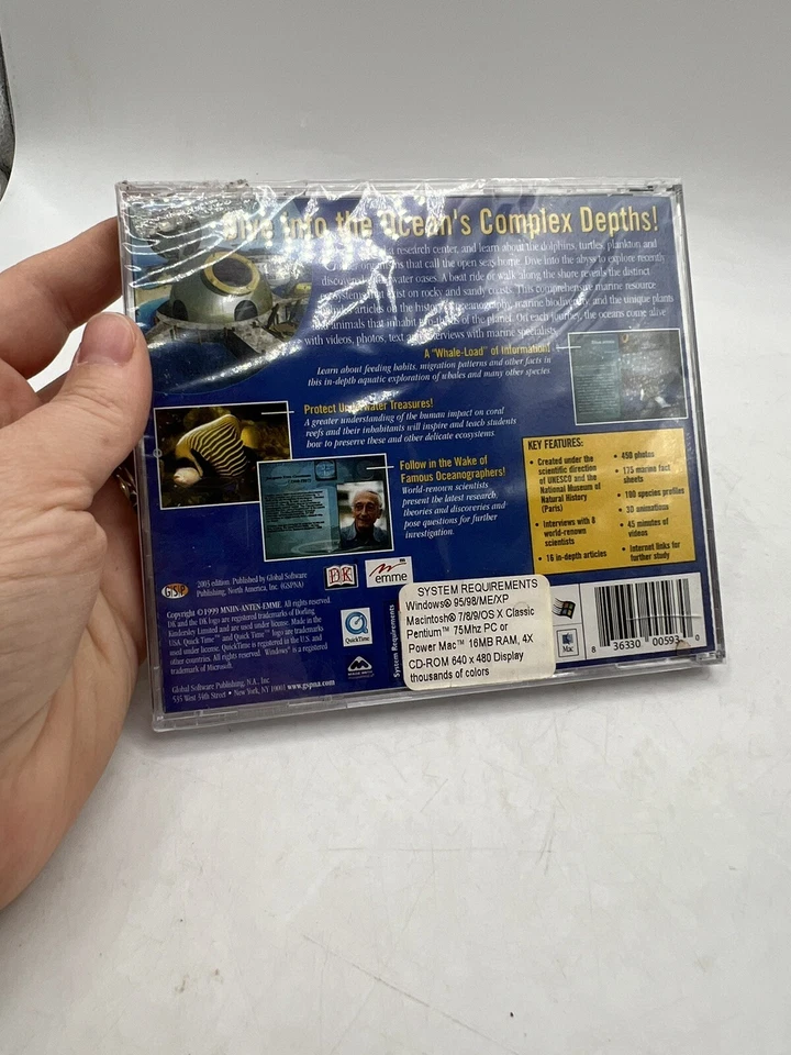 DK Dorling Kindersley Encyclopedia of Our Living Oceans CD-ROM Software SEALED - Image 2 of 2