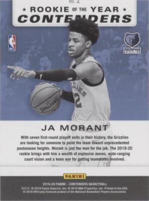 その他 2019 Panini Contenders JA MORANT #2 JA Morant #2 Prices [Rookie] | 2019 Panini Contenders Lottery