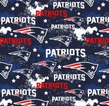 New England Patriots Cotton Fabric by the 1/4 Quarter Yard - 9"L x 44"W