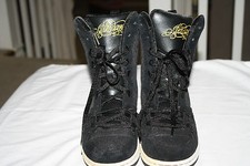 JORDAN NIKE GIRLS JORDAN FLIGHT 5.5Y BLACK METALLIC GOLD SHOES