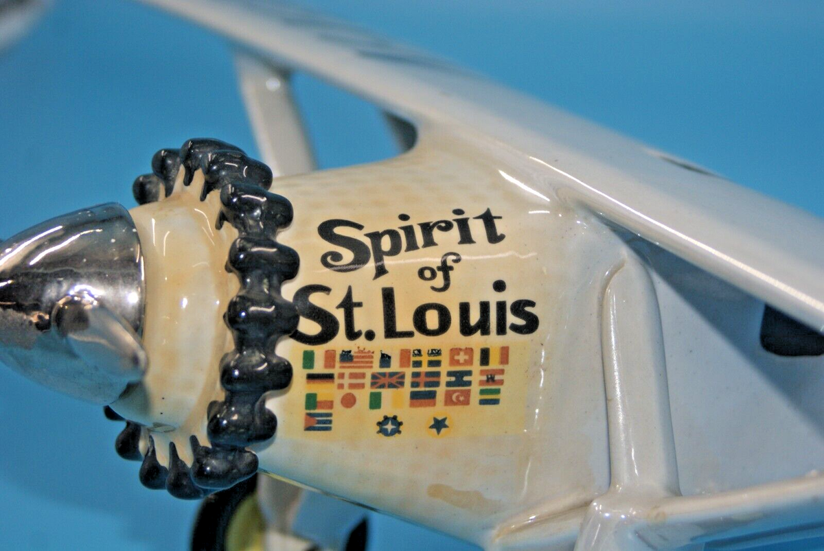 1970's Spirit of Saint Lois Airplane Ceramic Decanter Empty | eBay