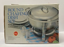 SUNNEX STAINLESS STEEL ROUND CHAFING DISH SET 18/10 - Gently Used