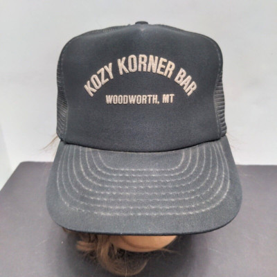 Woodworth MT Kozy Korner Bar Anaconda Snapback Mesh Back Trucker Hat Otto Cap