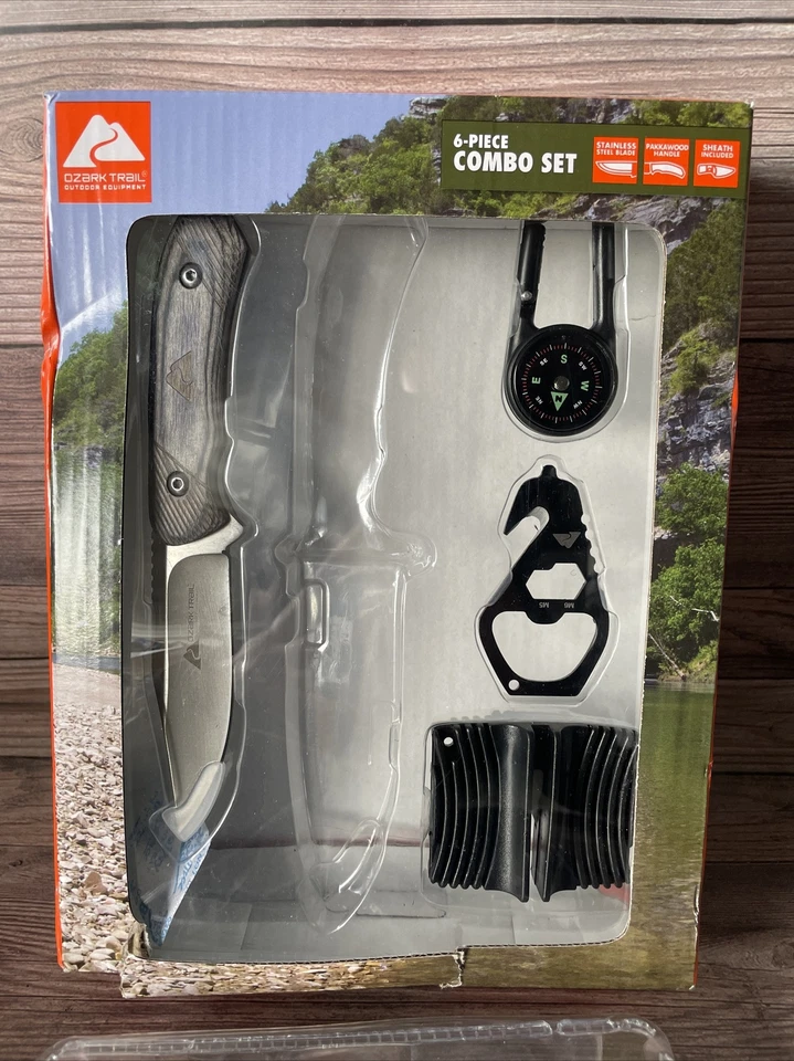 Juego de cuchillos plegables de acero inoxidable Ozark Trail multifunción para camping Foto 2 de 4