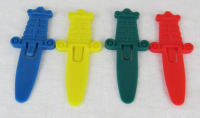 Pop-Up Pirate! Game - Replacement Pieces Parts - 4 Swords (1 Of Each Color)