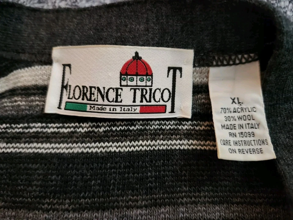 Cárdigan Suéter Florence Tricot Hecho en Italia Mezcla de Lana Tejido Para Hombres XL Gris Usado en Excelente Condición Foto 4 de 4