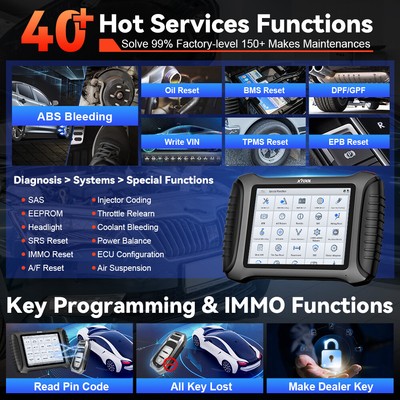 Outil Diagnostic XTOOL X100 PAD3 SE V2.0 - Programmeur De Clés IMMO + 38 Services - Occasion Garanti