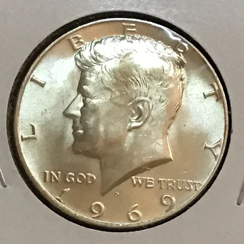 U.S. Kennedy Half Silver Gem BU 1969-D