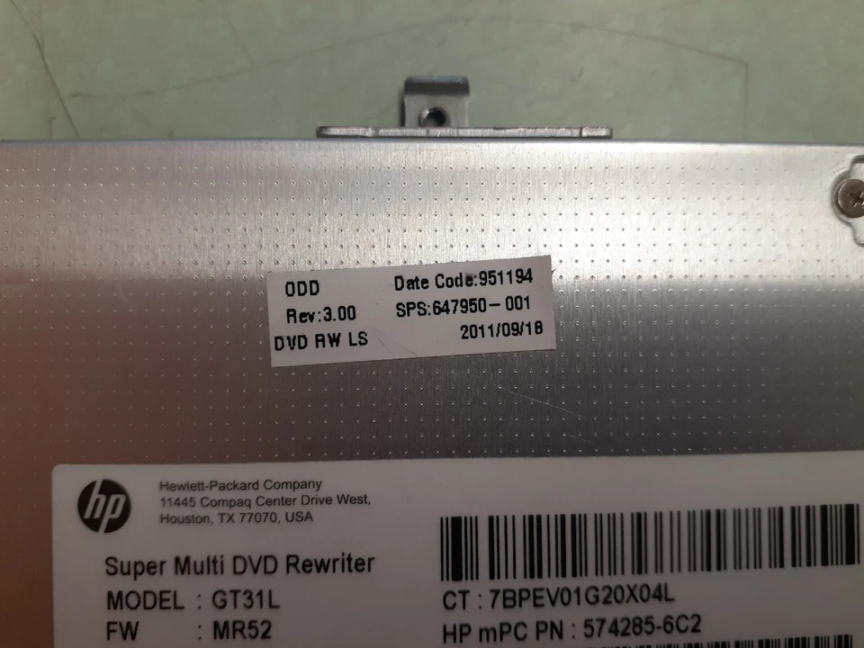 (2) HP ProBook GT31L DVD±RW CDRW Drive 574285-6C2 647950-001 -Black/Silver Bezel - Image 3 of 4