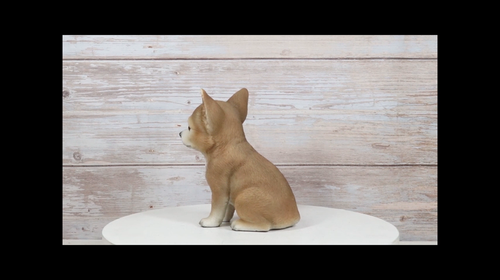 Lifelike Adorable Deer Head Chihuahua Dog Puppy Sitting Home Decor Figurine - Video 1 of 1