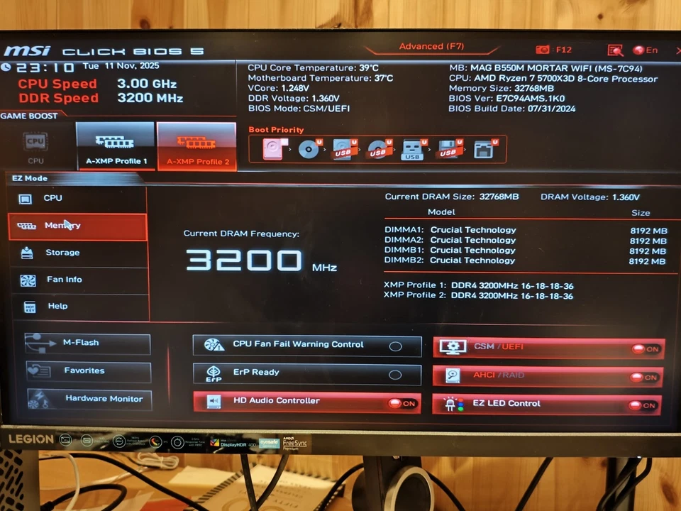 Crucial Ballistix 16GB (2x8GB) DDR4 PC4-25600 3200 MHz DIMM Memory BL8G32C16U4B - Image 2 of 2