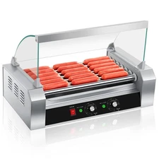 SYBO Hot Dog Roller - 18 Capacity, Non-stick Stainless Steel Rollers, 1000-Watts