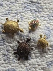 Vintage Jewelry TURTLE BROOCH PIN Lot SAO Costume Estate Enamel Womens Signed