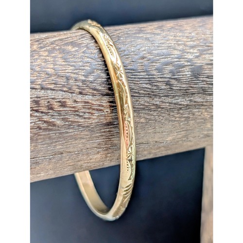 Hina's Treasures Artisan Designed Lehua Moon Phase Gold Filled Cuff Bracelet