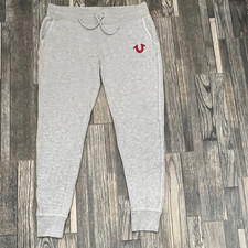 TRUE RELIGION Designer Jogger Sweatpants Heather Gray Size Medium - PERFECT