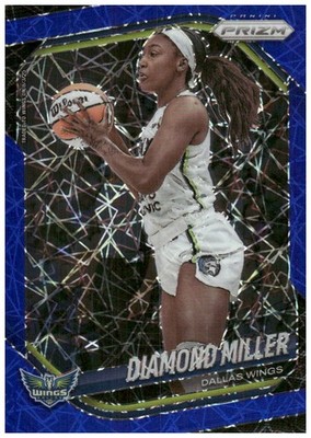 2025 Panini Prizm WNBA #27 Diamond Miller Blue Velocity Prizms