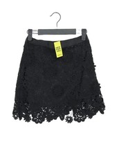Topshop Women's Mini Skirt UK 6 Black Floral 100 Polyester Short Mini