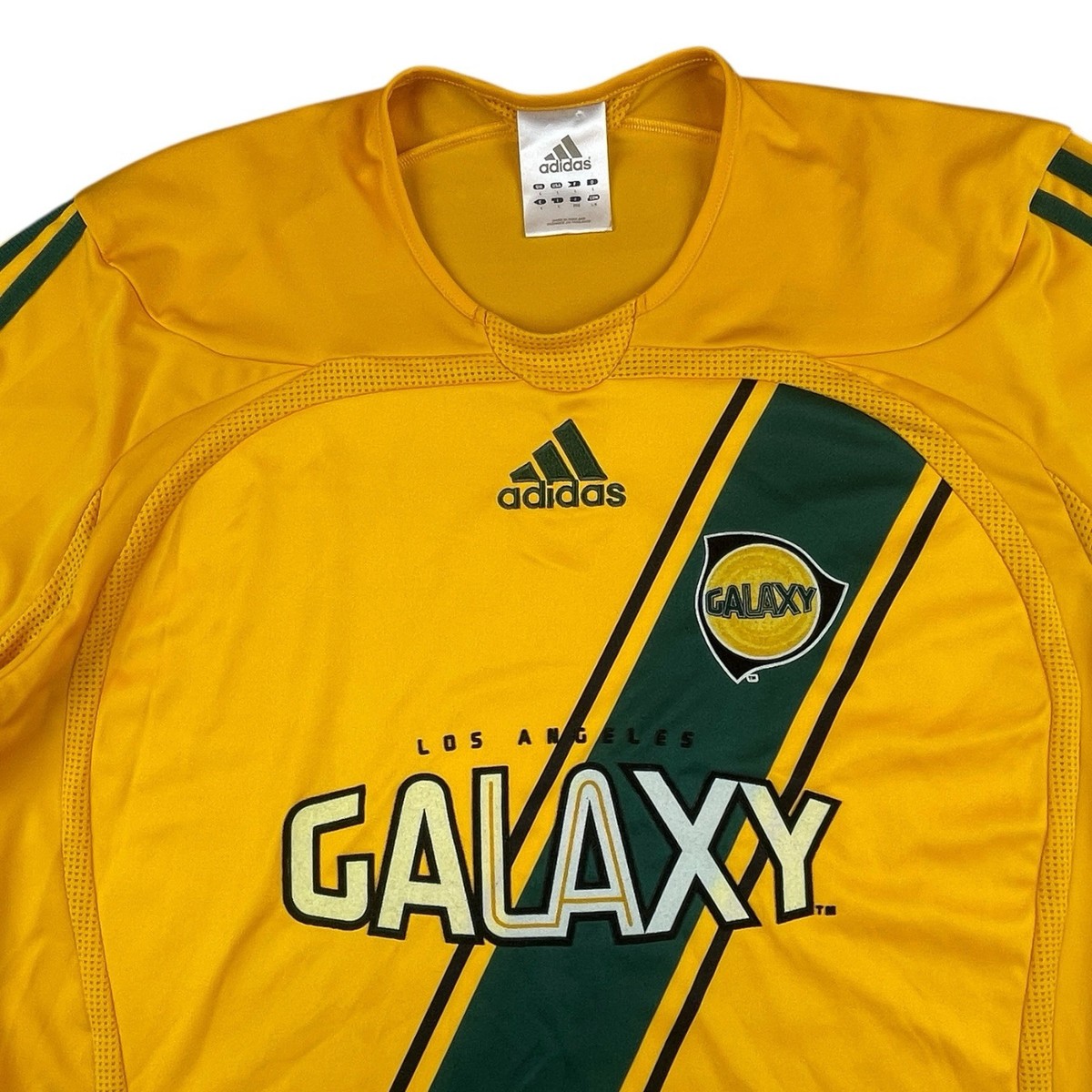 Adidas LA Galaxy Jersey Yellow Green Size L 2006 MLS Soccer Shirt
