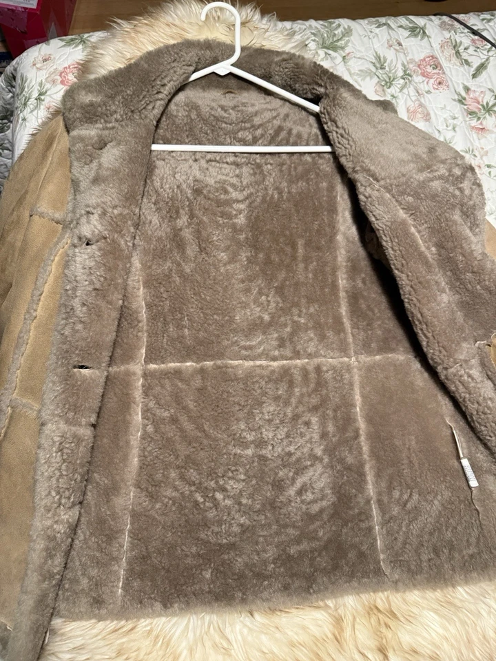 Abrigo Territory Ahead de piel de oveja genuina de longitud media talla S Foto 4 de 4