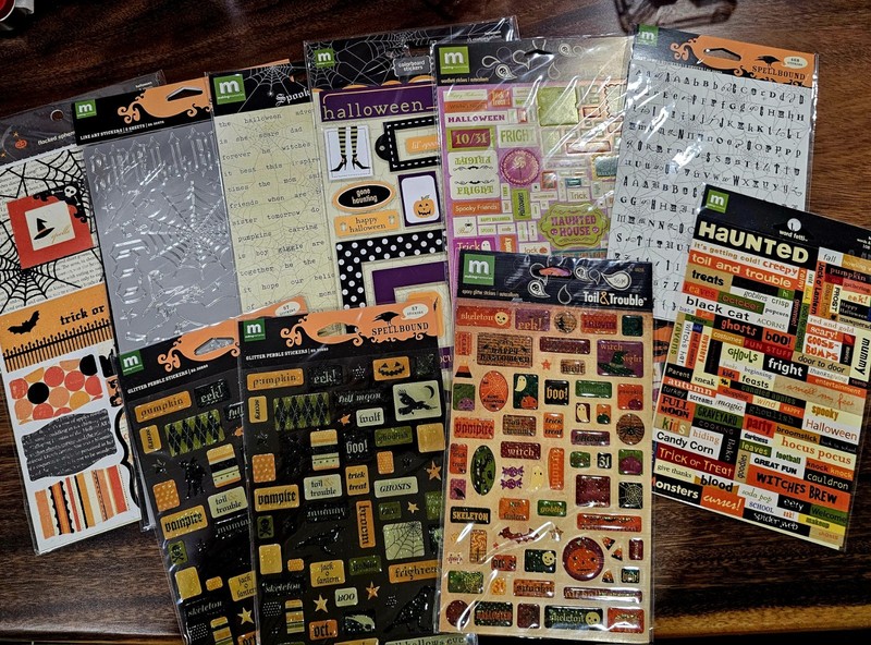 New Rare VINTAGE Making Memories HALLOWEEN scrapbook sticker Lot Embellishments 