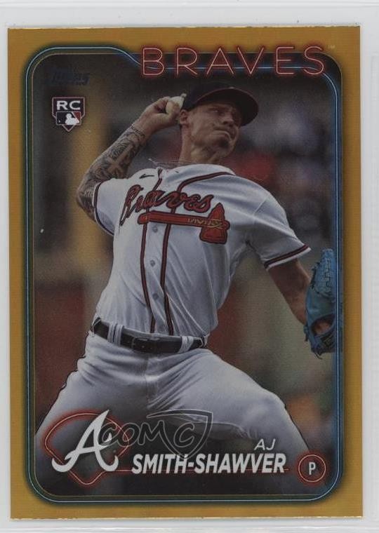 2024 Topps Series 1 Gold Foil AJ Smith-Shawver #117 Rookie RC