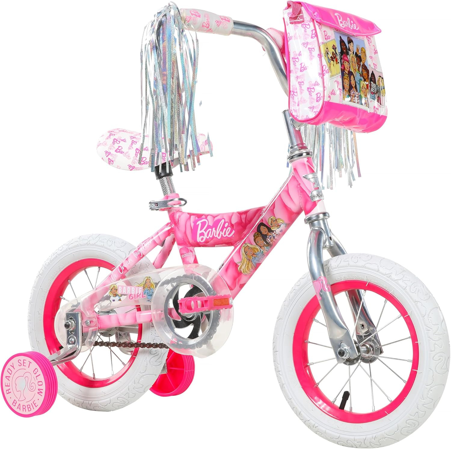 Dynacraft Barbie 12-Inch Girls' Bike for Kids Ages 5-7 Years