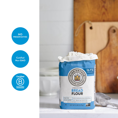 King Arthur Flour Unbleached Bread Flour 5 lb. Bag (3 PACK) FREE SHIPPING - Picture 5 of 8