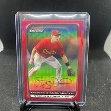 2008 Bowman Chrome #119 Stephen Drew Red Refractor SSP #/5