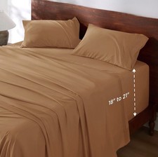 Bedsure Deep Pocket Queen Sheets 4 Piece Set ...