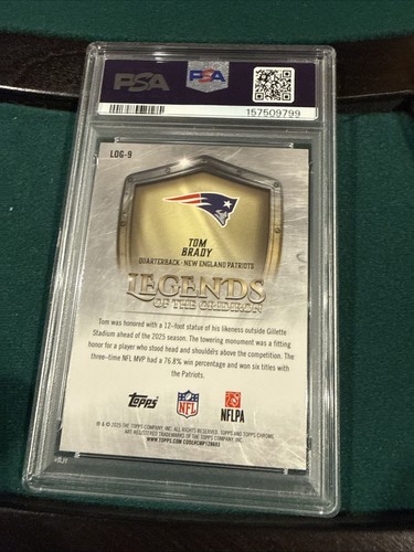 2025 Topps Chrome Tom Brady Legends Of The Gridiron  PSA 10 - Picture 2 of 2