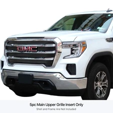 For GMC Sierra 1500 Limited 22 5-Pc Black 8x6 mm Horizontal Billet Main Grille