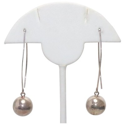 Vintage Sterling Silver Sphere Designed Earrings
