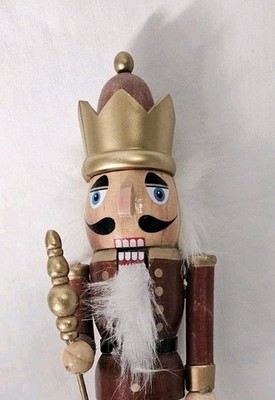 Nussknacker König  m.Spieluhr Musixbox H: 31 cm Weihnachts-Deco Holz