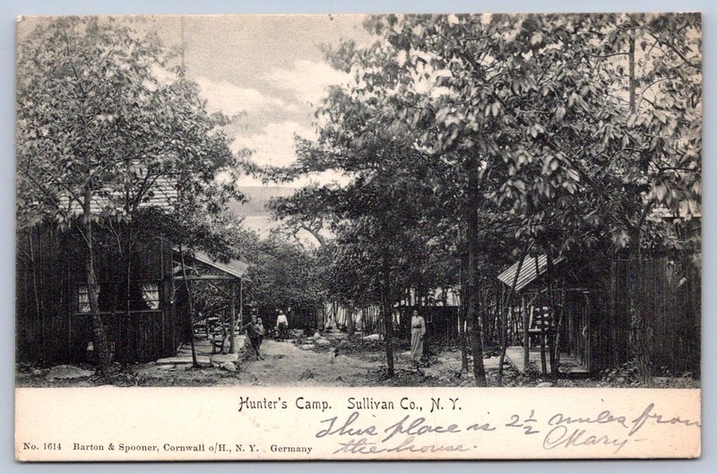 K64/ Sullivan County New York Postcard c1910 Hunter's Camp Cottages 83