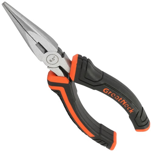 GreatNeck 6½-inch Long Nose Pliers (LN65C) - Picture 1 of 6