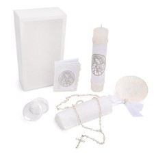 5 PCS Baptism Candle Set for Boys and Girls,Baptism Kit Catholic Candle,Towel...