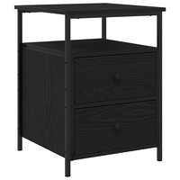 Nachttisch Schwarz Eichenoptik 34X35,5X50 Cm Holzwerkstoff
