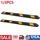 1/2X Parking Curb Garage Floor Stopper 72" Rubber Parking Lot Stopper Driveway