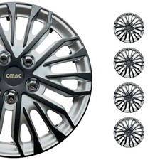 17 Wheel Covers Guard Hub Caps Durable Snap On Abs Silver Matt Black 4x