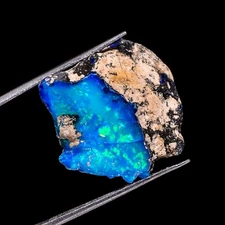 Natural Ethiopian Black Opal Rough 18 Pcs Lot Untreated Gemstones