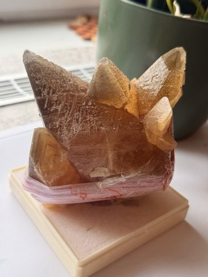 Large Orange Crystal Cluster   Citrine Quartz / Orange Calcite   Raw Natural
