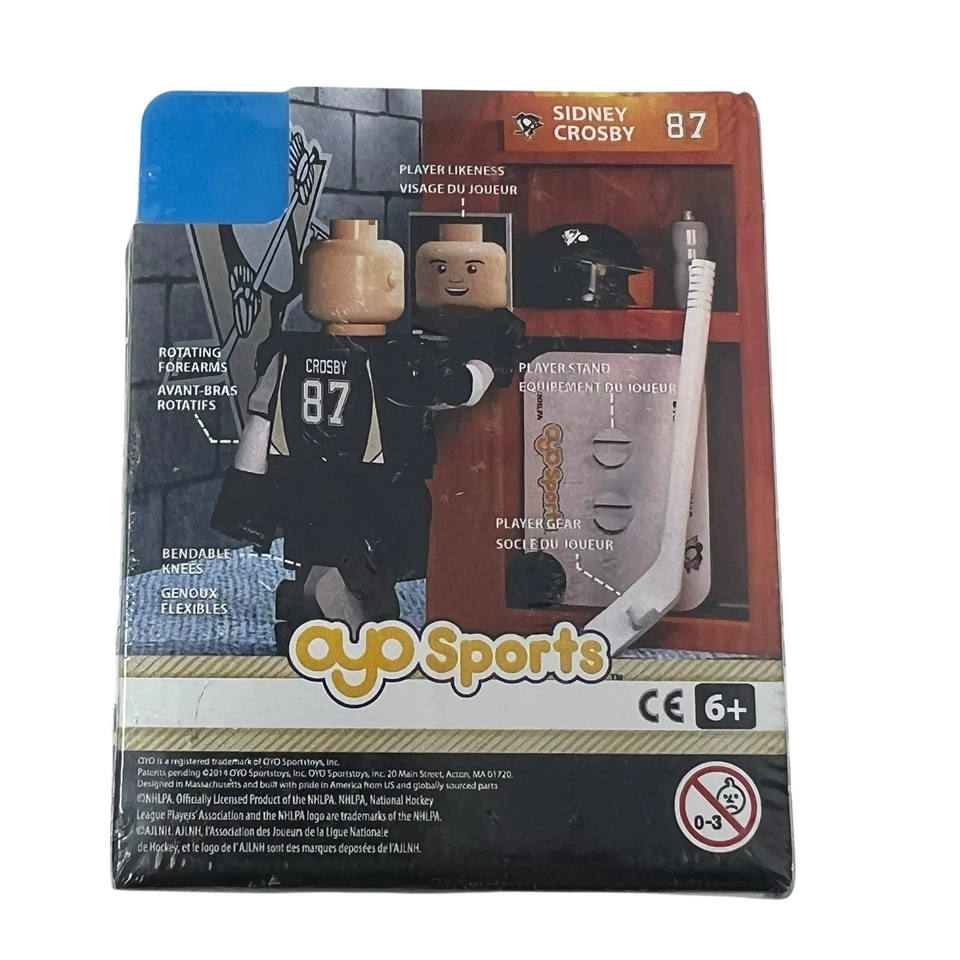 Mini figura de acción Sidney Crosby Pittsburgh Penguins sellada rara limitada G2S5 Foto 2 de 4