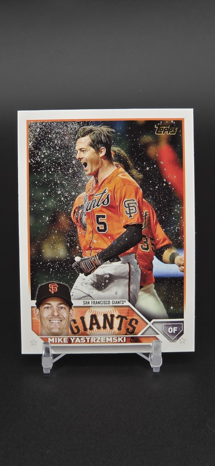 2023 Topps Series 1 - Mike Yastrzemski - #98 Golden Mirror Image Variation SSP