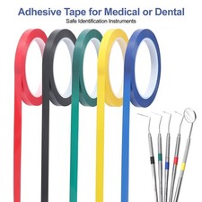 5 Rolls Autoclave Tape Color Colorful Surgical Instrument ID Tape Sterilization