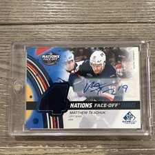 2025-26 SP Game Used Authentic Matthew Tkachuck 4 Nations Face off Fabrics Auto