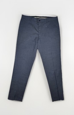 Hugo Boss Recent Dress Pants H-Genius-MM-224 Eggplant Blue Wool Slim 36R