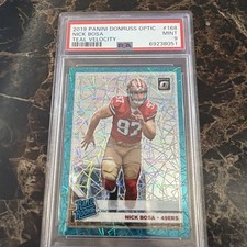 2019 Panini Donruss Optic -Rated Rookie Nick Bosa #168 Teal Velocity PSA 9 MINT