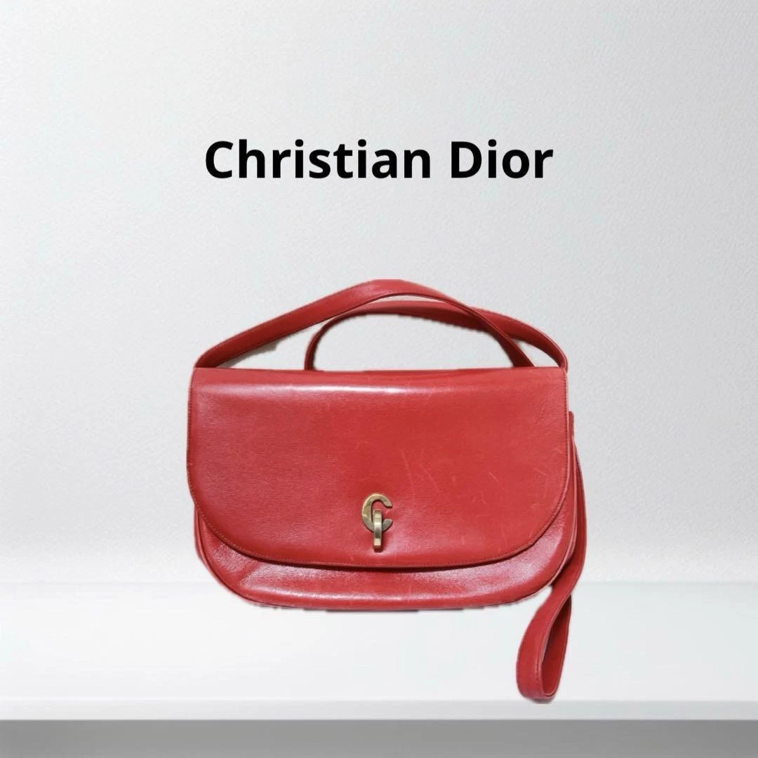 Sac à bandoulière Christian Dior rouge