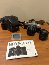 Minolta SRT 101 35mm SLR Film Camera and Case