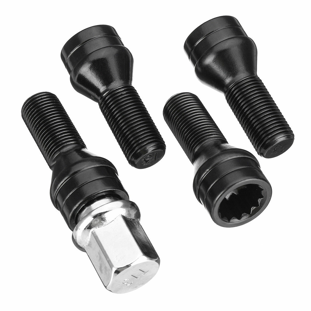 Set Of 4 Alloy Wheel Locking Bolts For BMW & MINI - Extended M14 X 1.25, 43mm Long (Bimecc)